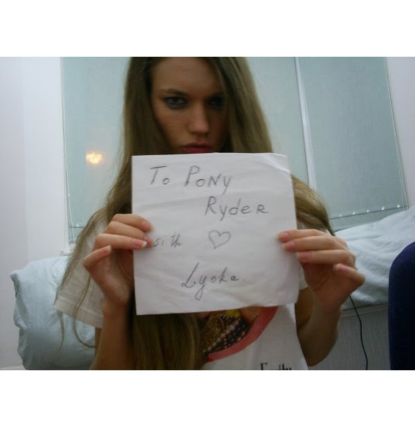 LYOKA TYAGNEREVA loves PONY RYDER