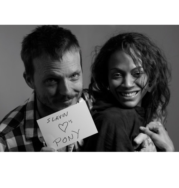 RANDALL SLAVIN and ZOE SALDANA love PONY RYDER