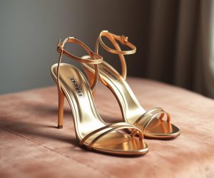 gold heels for women