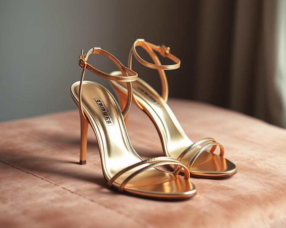 gold heels for women